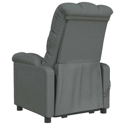 Poltrona Massaggiante Elettrica Grigio Scuro in Tessuto