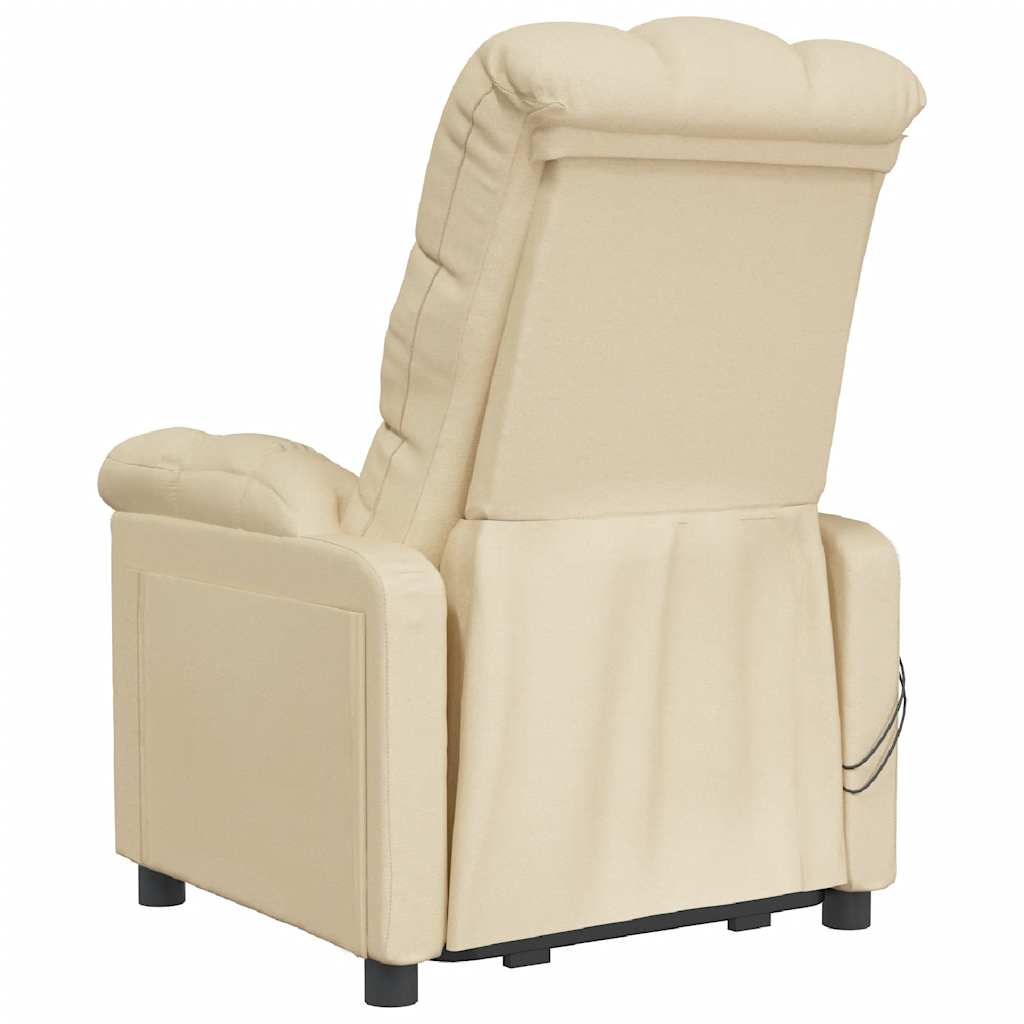 Poltrona Massaggiante Elettrica Crema in Tessuto | homemem39