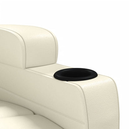 Poltrona Massaggiante Elettrica Bianco Crema Similpelle | homemem39