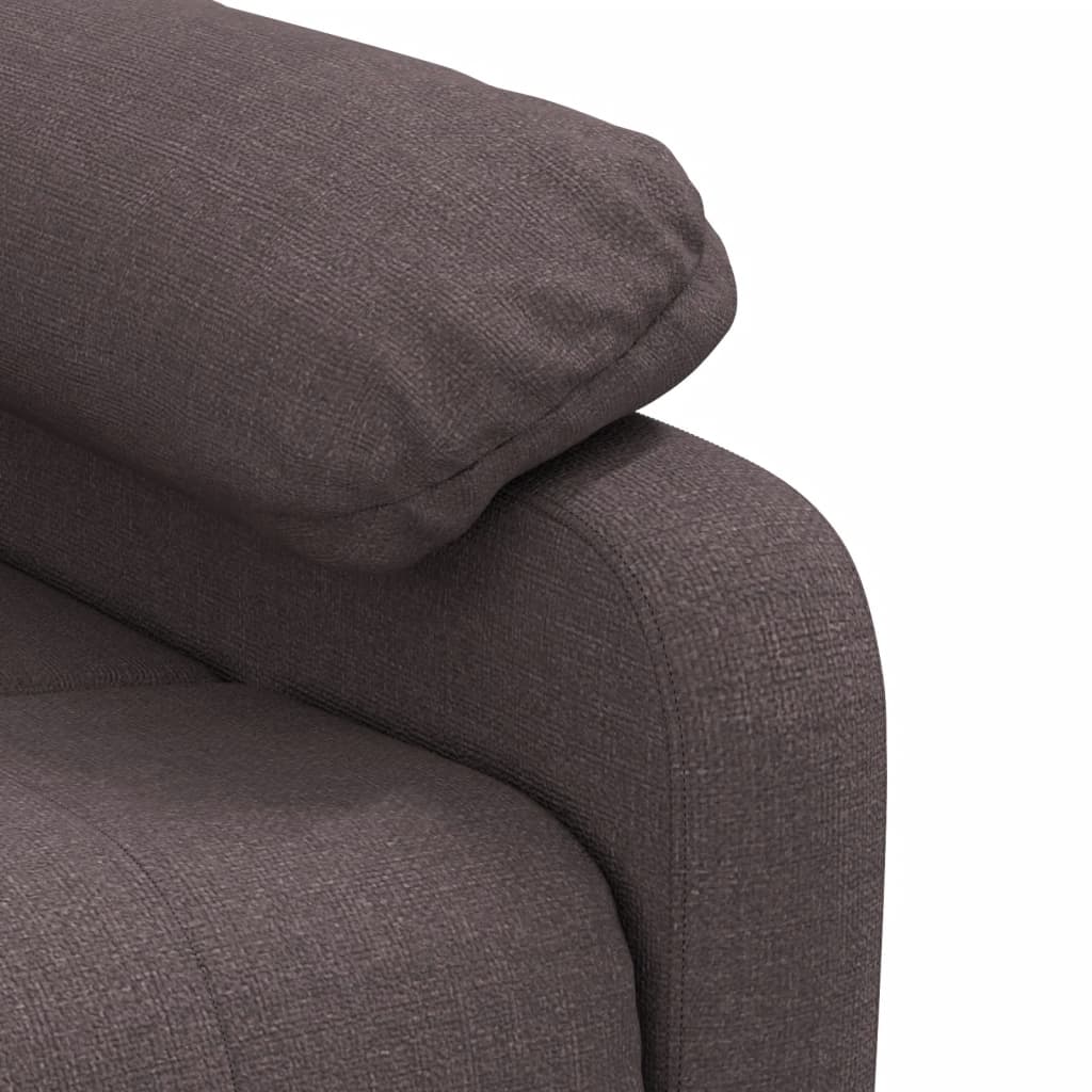 Poltrona Elettrica Reclinabile Marrone Scuro in Tessuto