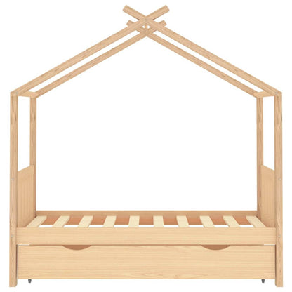 Giroletto per Bambini con Cassetto Legno Massello Pino 80x160cm - homemem39