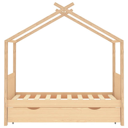Giroletto per Bambini con Cassetto Legno Massello Pino 80x160cm