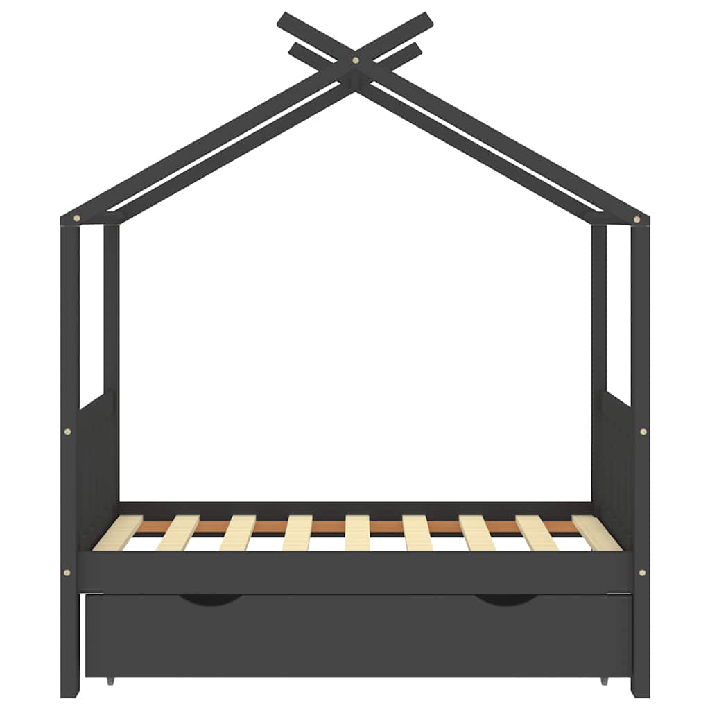 Giroletto per Bambini con Cassetto in Legno di Pino 70x140cm - homemem39