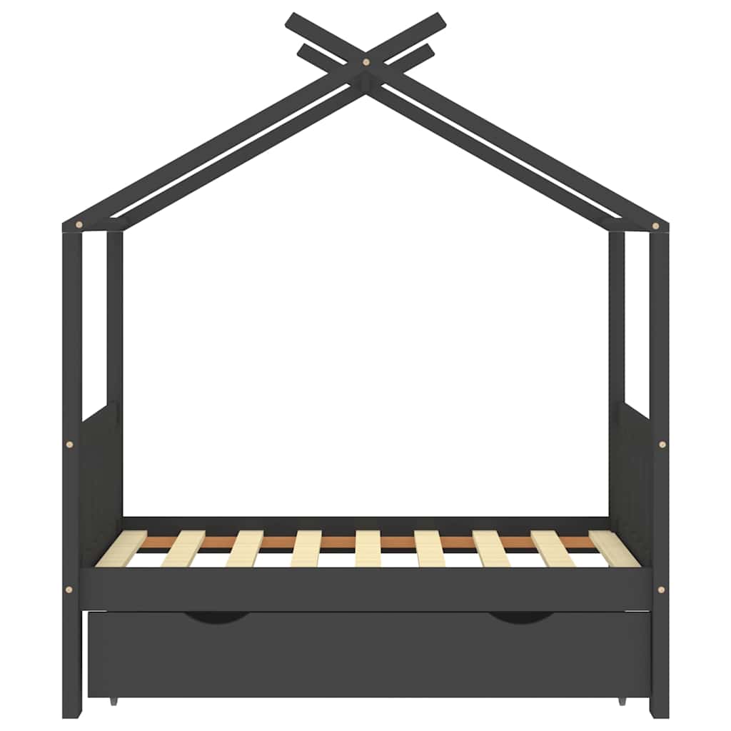 Giroletto per Bambini con Cassetto in Legno di Pino 70x140cm