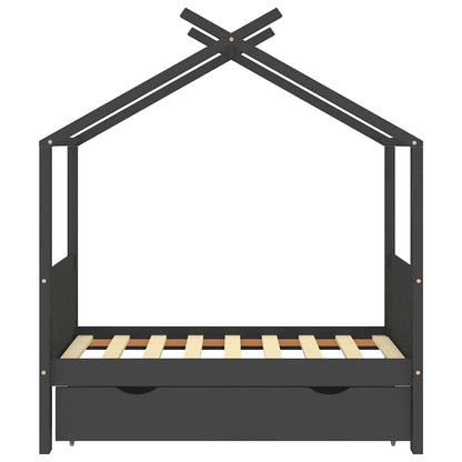 Giroletto per Bambini con Cassetto in Legno di Pino 70x140cm