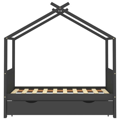 Giroletto per Bambini con Cassetto in Legno di Pino 80x160cm - homemem39