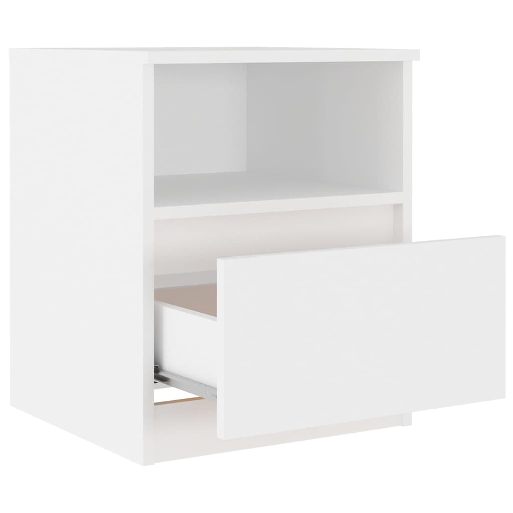 Comodino Bianco 40x40x50 cm in Legno Multistrato - homemem39