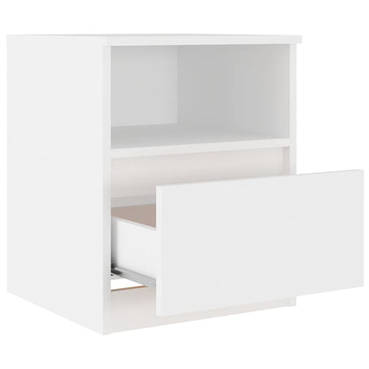 Comodino Bianco 40x40x50 cm in Legno Multistrato - homemem39