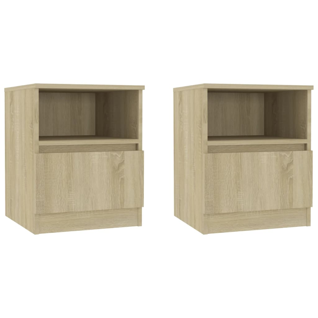 Comodini 2 pz Rovere Sonoma 40x40x50 cm in Legno Multistrato - homemem39