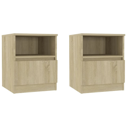 Comodini 2 pz Rovere Sonoma 40x40x50 cm in Legno Multistrato - homemem39