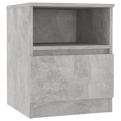 Comodino Grigio Cemento 40x40x50 cm in Legno Multistrato - homemem39