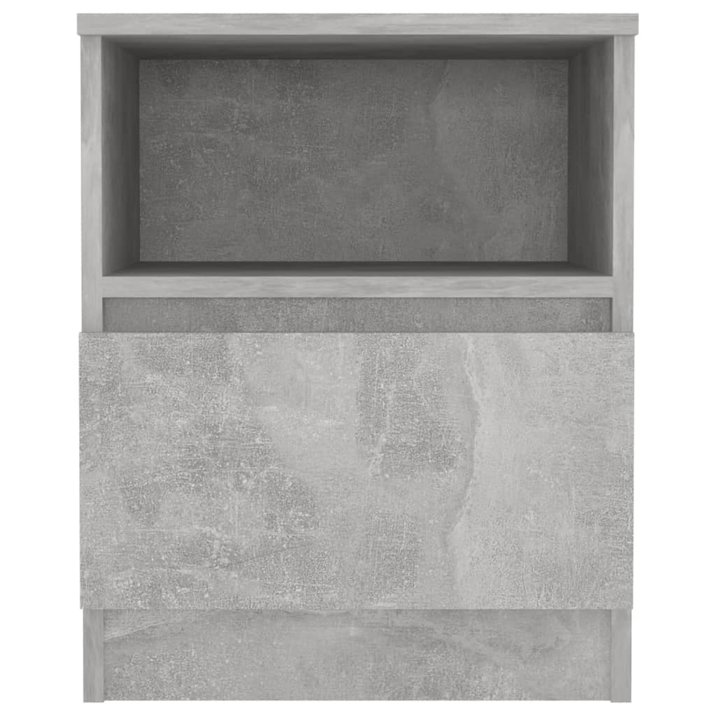 Comodino Grigio Cemento 40x40x50 cm in Legno Multistrato - homemem39