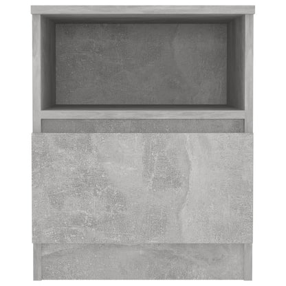 Comodino Grigio Cemento 40x40x50 cm in Legno Multistrato - homemem39