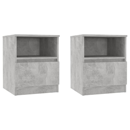 Comodini 2 pz Grigio Cemento 40x40x50 cm in Legno Multistrato - homemem39