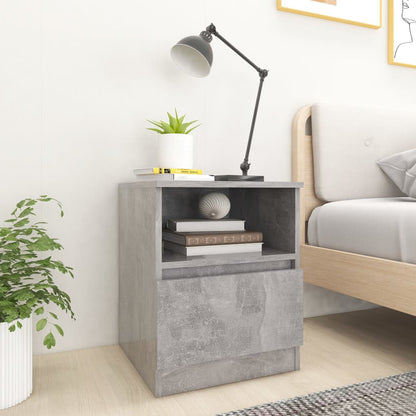 Comodini 2 pz Grigio Cemento 40x40x50 cm in Legno Multistrato - homemem39