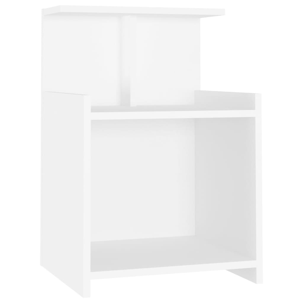 Comodino Bianco 40x35x60 cm in Legno Multistrato - homemem39