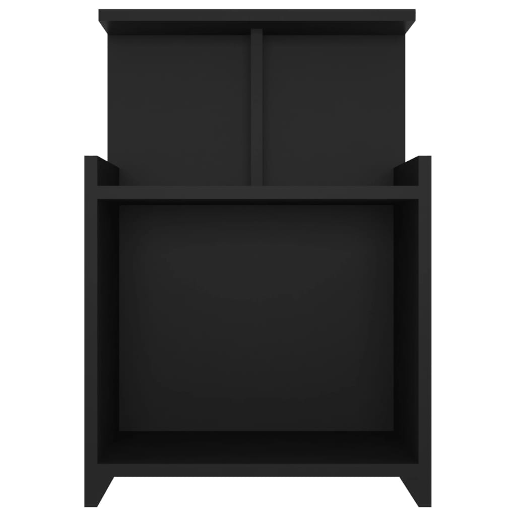 Comodino Nero 40x35x60 cm in Legno Multistrato - homemem39