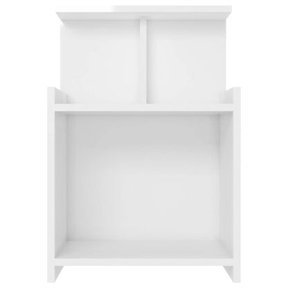 Comodino Bianco Lucido 40x35x60 cm in Legno Multistrato - homemem39