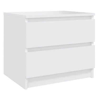 Comodino Bianco 50x39x43,5 cm in Legno Multistrato - homemem39