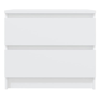 Comodino Bianco 50x39x43,5 cm in Legno Multistrato - homemem39