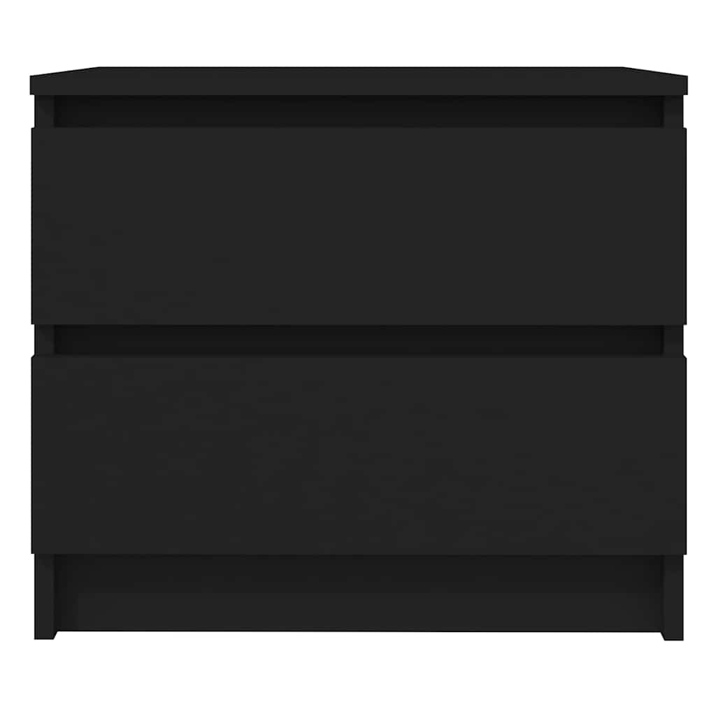 Comodino Nero 50x39x43,5 cm in Legno Multistrato | homemem39
