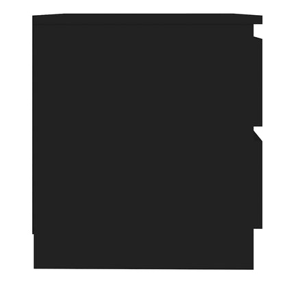 Comodino Nero 50x39x43,5 cm in Legno Multistrato | homemem39