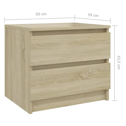 Comodino Rovere Sonoma 50x39x43,5 cm in Legno Multistrato - homemem39