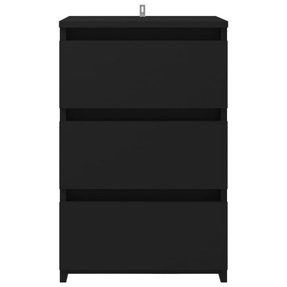 Comodino Nero 40x35x62,5 cm in Legno Multistrato - homemem39