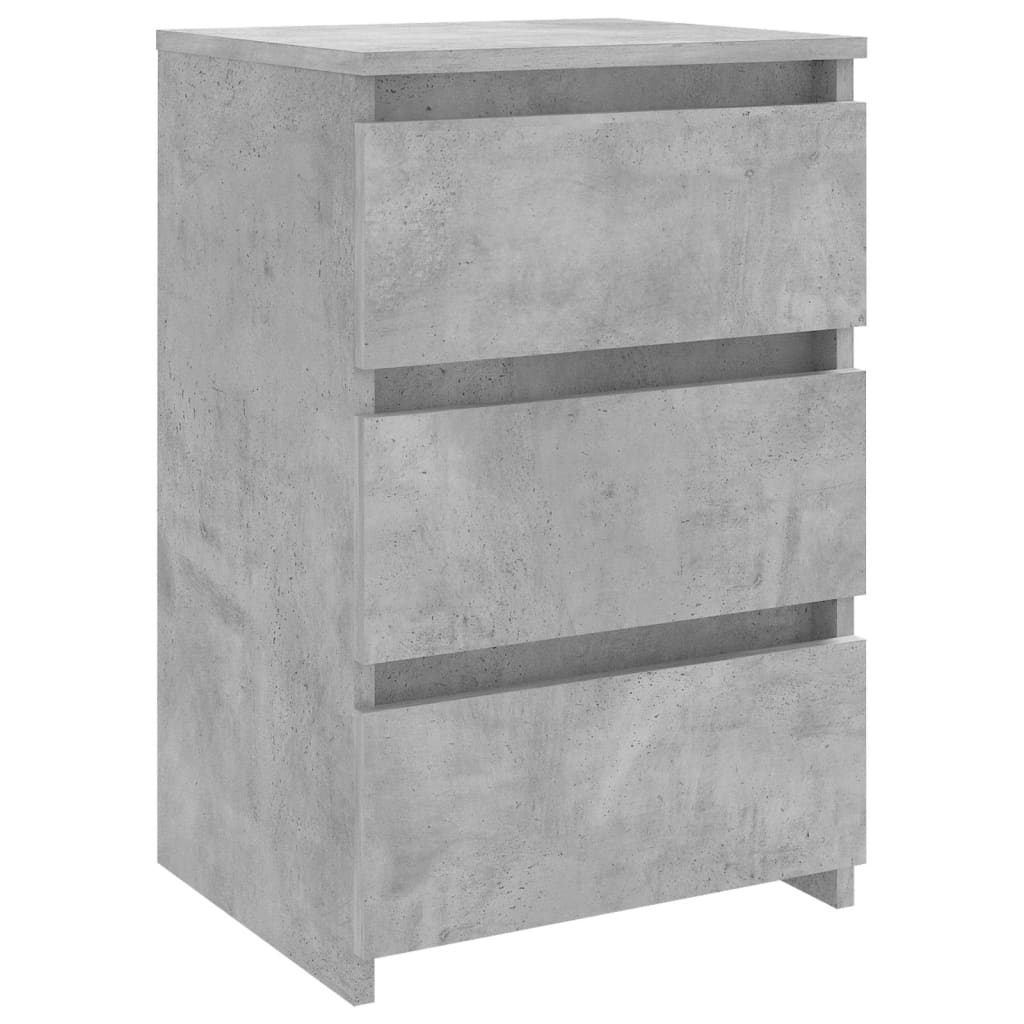 Comodino Grigio Cemento 40x35x62,5 cm in Legno Multistrato - homemem39