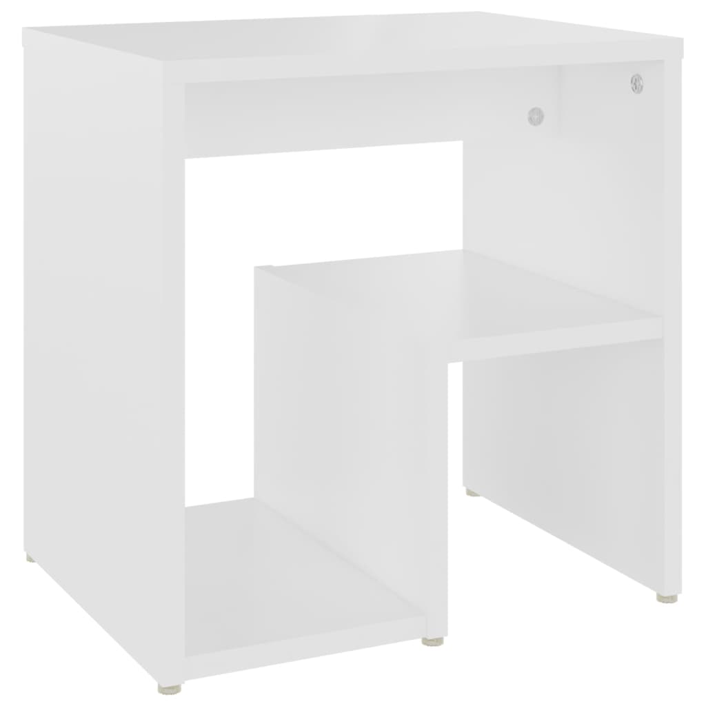 Comodino Bianco 40x30x40 cm Legno Ingegnerizzato