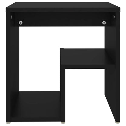 Comodino Nero 40x30x40 cm in Legno Multistrato - homemem39