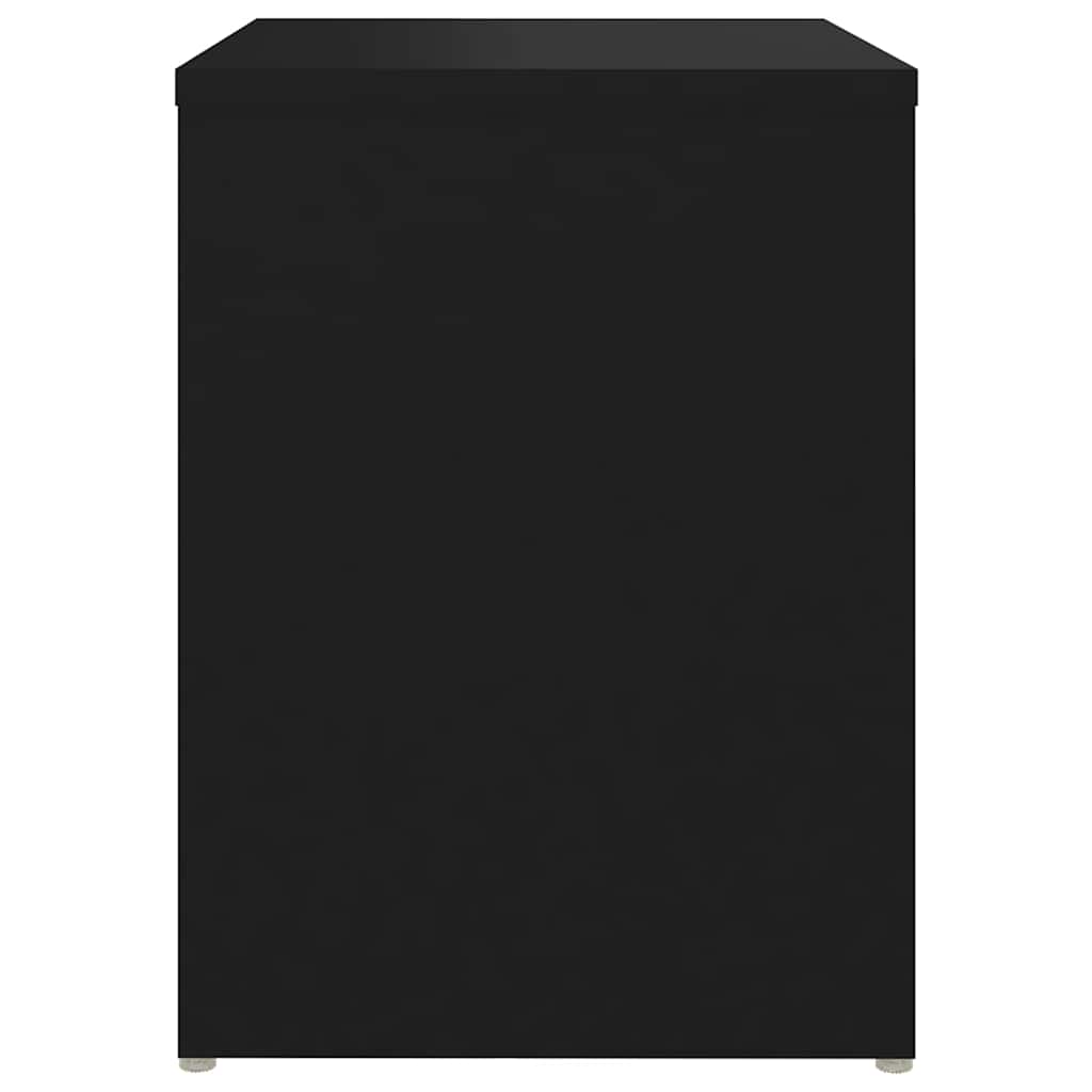 Comodino Nero 40x30x40 cm in Legno Multistrato | homemem39