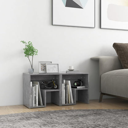 Comodini 2 pz Grigio Cemento 40x30x40 cm in Legno Multistrato - homemem39