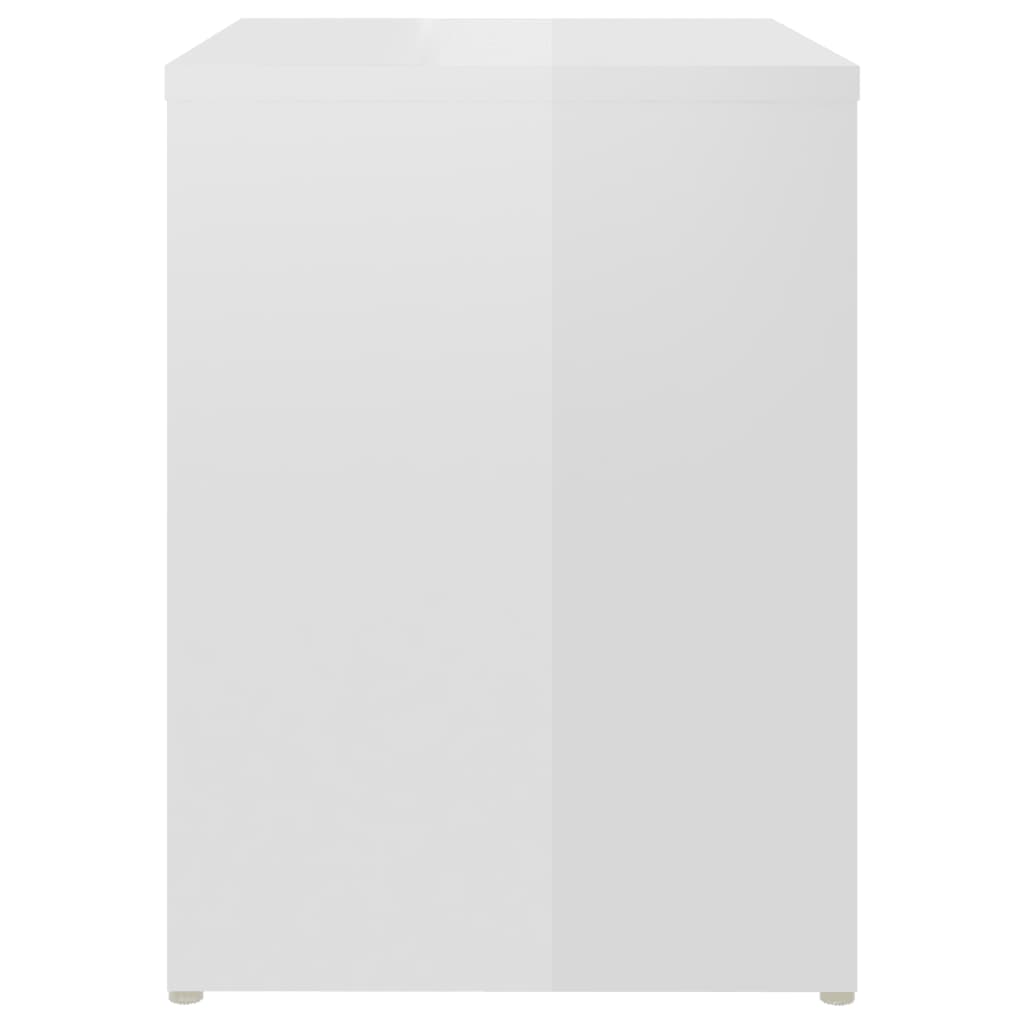 Comodini 2 pz Bianco Lucido 40x30x40 cm in Legno Multistrato - homemem39