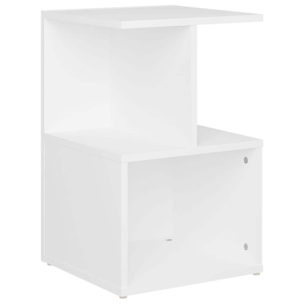 Comodino Bianco 35x35x55 cm in Legno Multistrato - homemem39