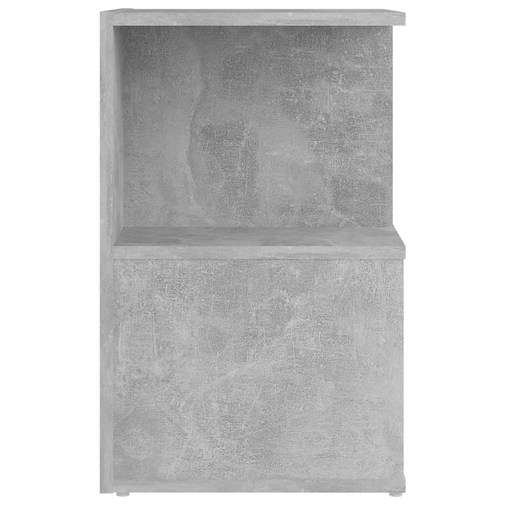 Comodino Grigio Cemento 35x35x55 cm in Legno Multistrato - homemem39