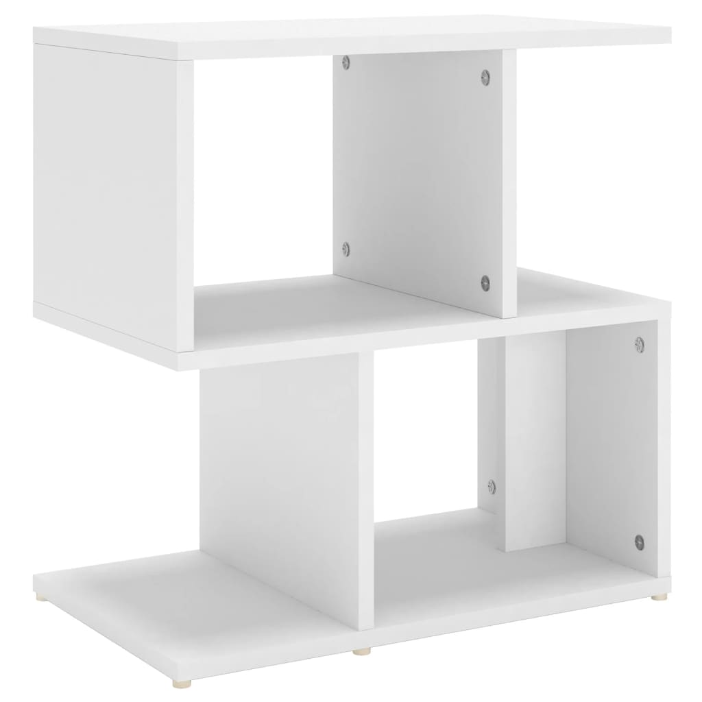 Comodino Bianco 50x30x51,5 cm in Legno Multistrato - homemem39