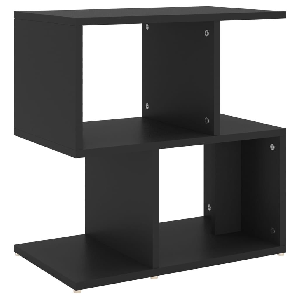 Comodino Nero 50x30x51,5 cm in Legno Multistrato - homemem39