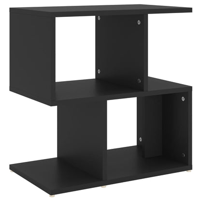 Comodino Nero 50x30x51,5 cm in Legno Multistrato - homemem39