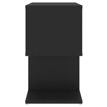 Comodino Nero 50x30x51,5 cm in Legno Multistrato - homemem39