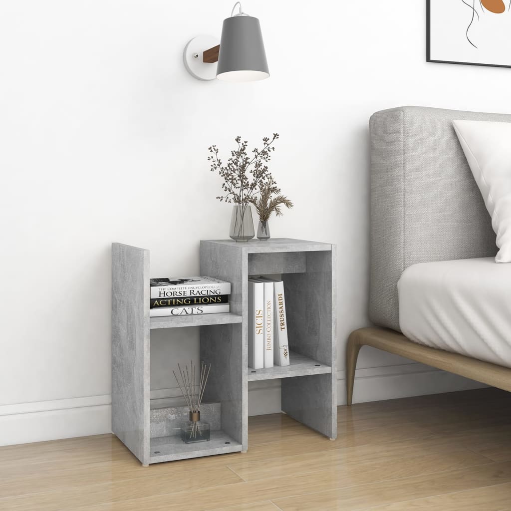 Comodini 2pz Grigio Cemento 50x30x51,5 cm in Legno Multistrato - homemem39