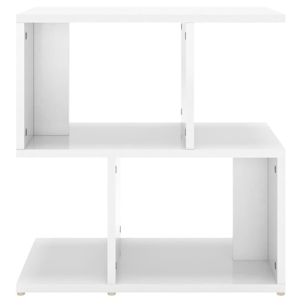 Comodini 2pz Bianco Lucido 50x30x51,5 cm in Legno Multistrato - homemem39