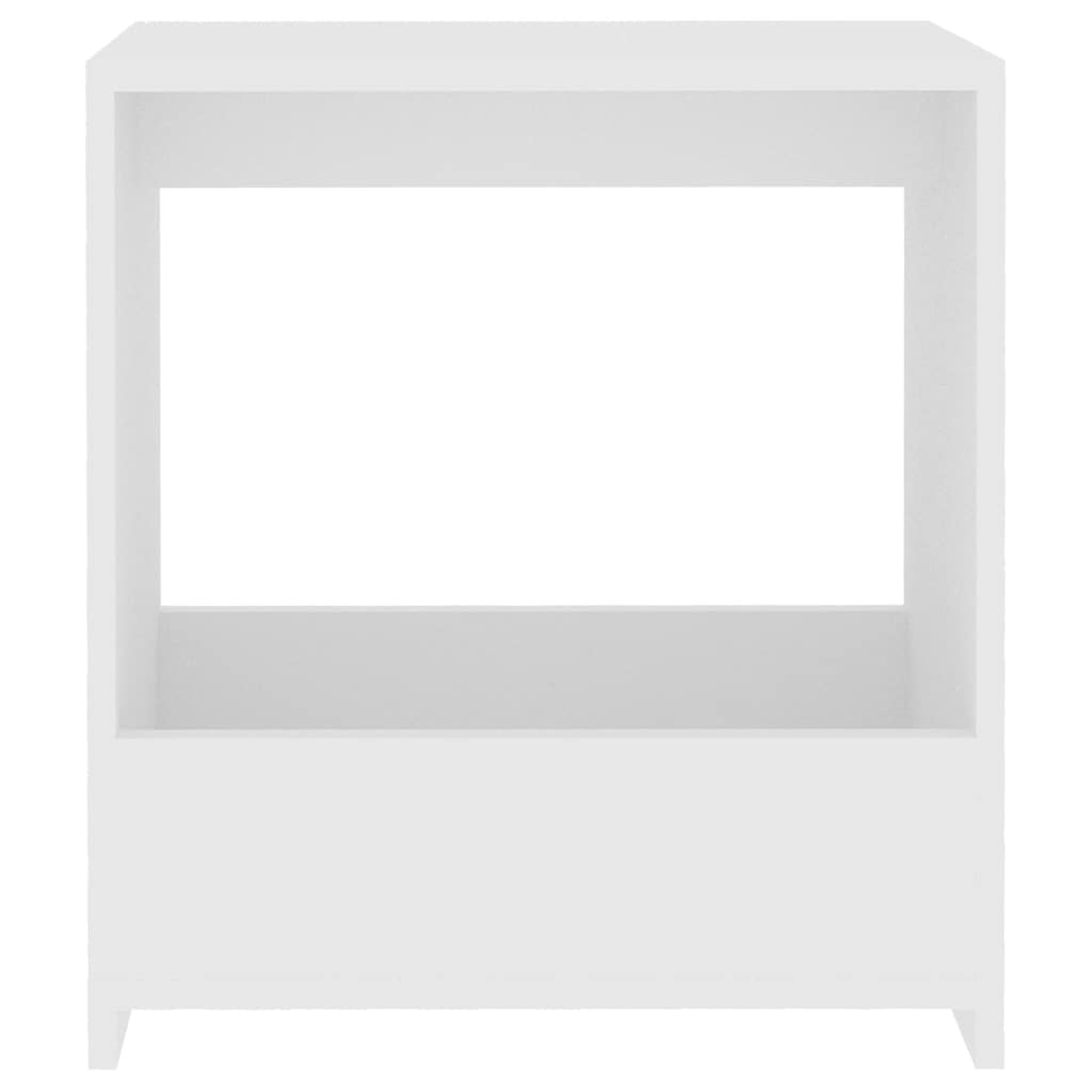Tavolino Bianco 50x26x50 cm in Legno Multistrato