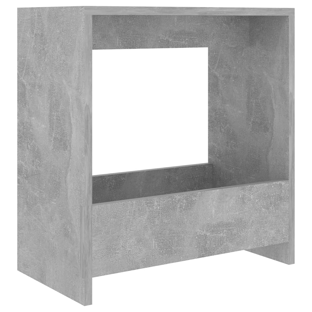 Tavolino Grigio Cemento 50x26x50 cm in Legno Multistrato - homemem39