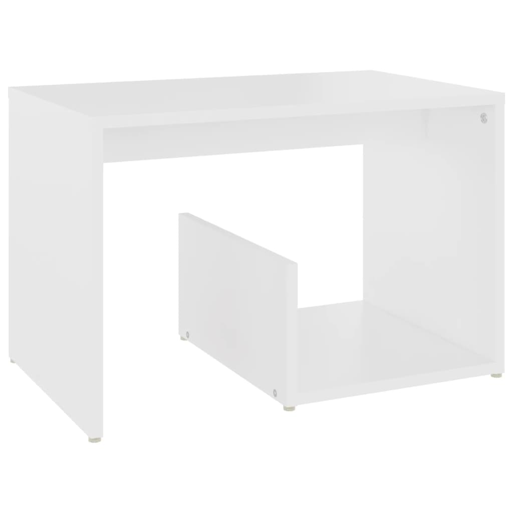 Tavolino Bianco 59x36x38 cm in Legno Multistrato - homemem39