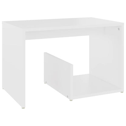 Tavolino Bianco 59x36x38 cm in Legno Multistrato - homemem39