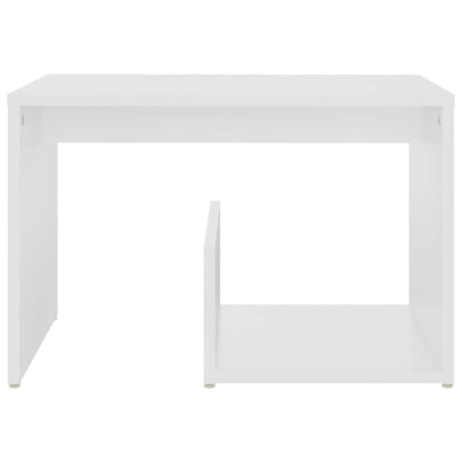 Tavolino Bianco 59x36x38 cm in Legno Multistrato
