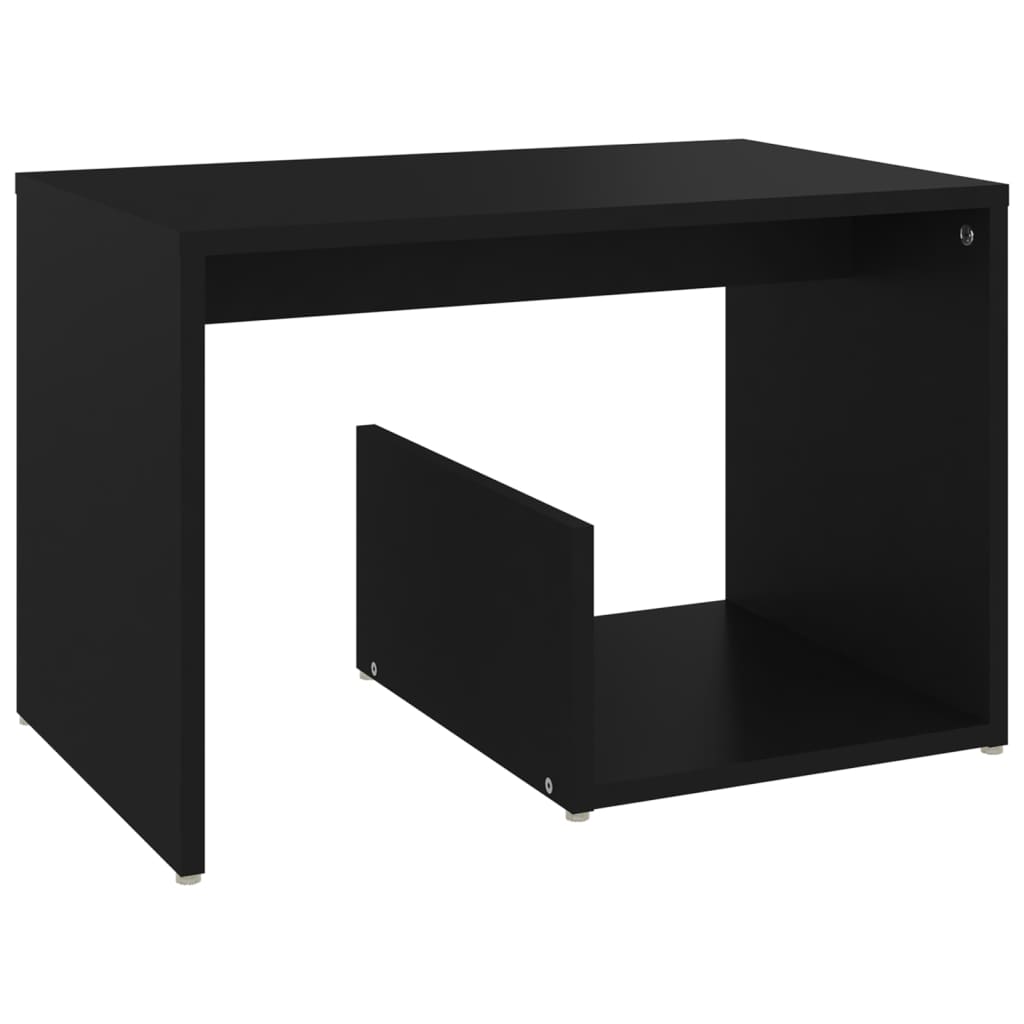 Tavolino Nero 59x36x38 cm in Legno Multistrato - homemem39