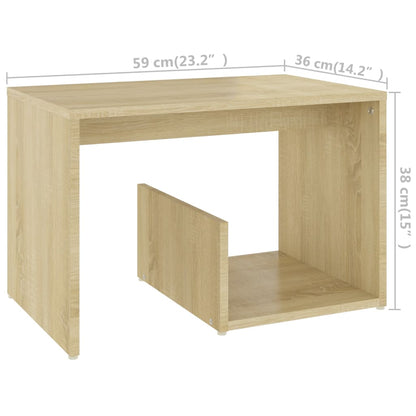 Tavolino Rovere Sonoma 59x36x38 cm in Legno Multistrato | homemem39