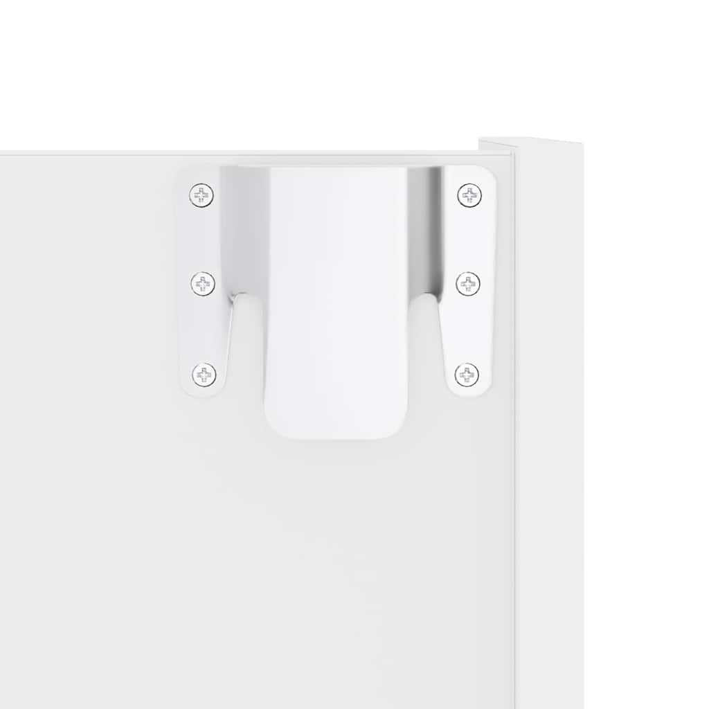 Scarpiere a Muro 4 pz Bianche 60x18x60 cm in Legno Multistrato